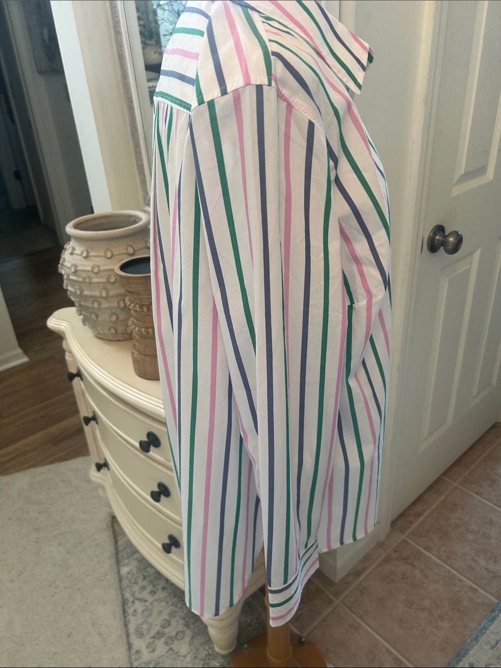 NWT TALBOTS SZ 2X Multicolor Striped Button down shirt - Picture 3 of 9